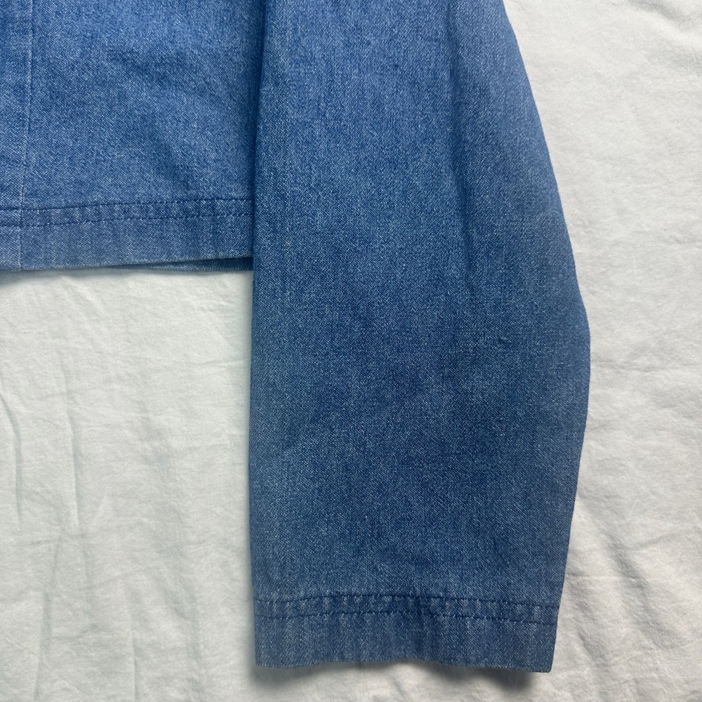 💙✨ Vintage Cropped Denim‎ Jacket Gold Buttons 80s 90s Chic ✨💙 - Picture 6 of 11
